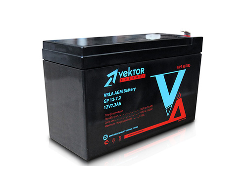 АКБ 12V 7,2Ач "Vektor Energy GP 12-7,2"  151х65х94
