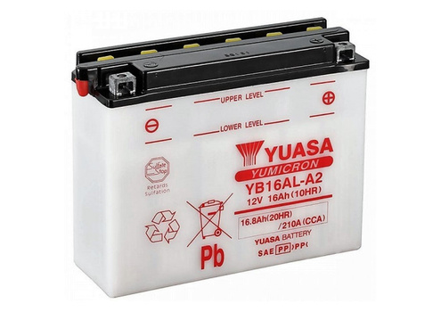 Аккумулятор 16Ач "YUASA YB16AL-A2" О.П. 207х72х164