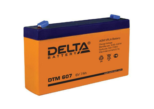 АКБ 6V 7Ач "DELTA DTM607"  151х34х100