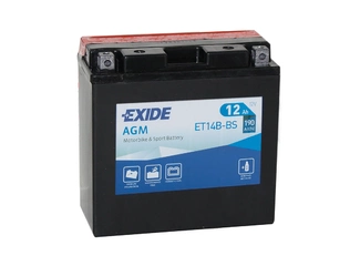 Аккумулятор 12Ач "EXIDE AGM ET14B-BS" П.П. 150х70х145