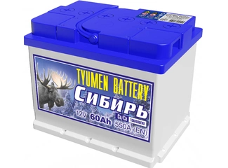 Аккумулятор 60Ач "СИБИРЬ" П.П. 242х175х190