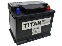 Аккумулятор 60Ач "TITAN STANDART" О.П. 242х175х190
