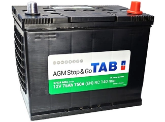 Аккумулятор 75Ач "TAB POLAR JIS AGM" О.П. 261х173х220