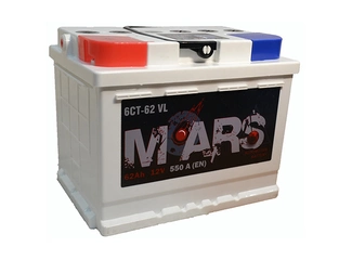 Аккумулятор 62Ач "MARS" П.П. 242х175х190