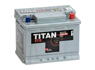 Аккумулятор 60Ач "TITAN EFB" О.П. 242х175х190