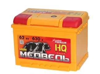 Аккумулятор 62Ач "МЕДВЕДЬ HQ" О.П. 242х175х190