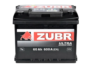 Аккумулятор 60Ач "ZUBR ULTRA" О.П. 242х175х190