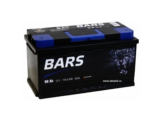 Аккумулятор 90Ач "BARS SILVER" П.П. 353х175х190
