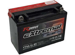 Аккумулятор 6,8Ач "RDrive eXtremal SILVER AGM YTX6.5L-BS" О.П. 138х60х100