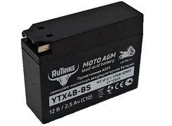 Аккумулятор 2,5Ач "RuTrike YTX4B-BS" П.П. 114х39х87