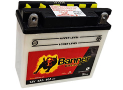 Аккумулятор 6Ач "BANNER BIKE Bull 12N5.5-3B" О.П. 135х60х130