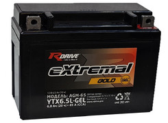 Аккумулятор 6,5Ач "RDrive eXtremal GOLD YTX6.5L-GEL" О.П. 138х60х100