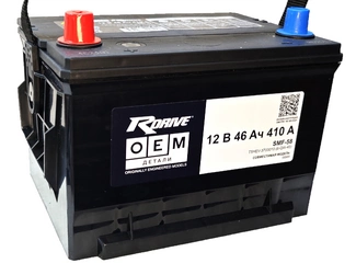Аккумулятор 46Ач "R-Drive OEM резервный SMF-58 (T5HEV-3703010 / 6-QW-45)" П.П. 242х175х155