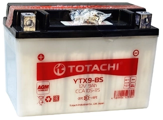 Аккумулятор 8Ач "TOTACHI AGM YTX9-BS" П.П. 150х87х105