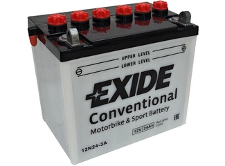 Аккумулятор 24Ач "EXIDE 12N24-4A" О.П. 184х124х175