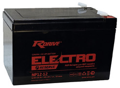 АКБ 12V 12Ач "Rdrive Electro Reserve NP12-12"  151х98х101