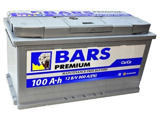 Аккумулятор 100Ач "BARS PREMIUM" П.П. 353х175х190