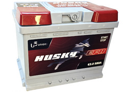 Аккумулятор 63Ач "HUSKY EFB" О.П. 242х175х190