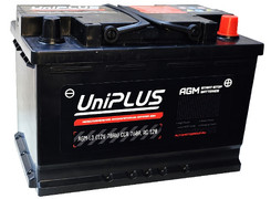 Аккумулятор 70Ач "UniPLUS AGM" О.П. 278х175х190