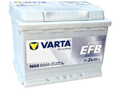 Аккумулятор 60Ач "VARTA BLUE DYNAMIC EFB N60" О.П. 242х175х190