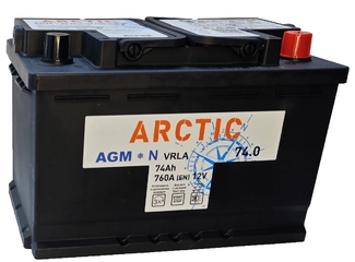 Аккумулятор 74Ач "TITAN ARCTIC AGM" О.П. 278х175х190
