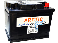 Аккумулятор 60Ач "TITAN ARCTIC AGM" О.П. 242х175х190