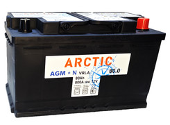 Аккумулятор 80Ач "TITAN ARCTIC AGM" О.П. 315х175х190