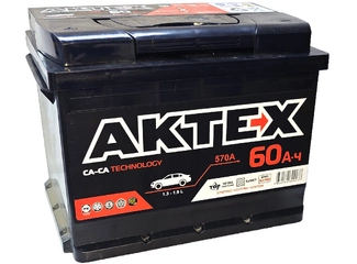 Аккумулятор 60Ач "АКТЕХ BLACK" П.П. 242х175х190