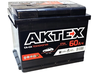 Аккумулятор 60Ач "АКТЕХ BLACK" О.П. 242х175х190