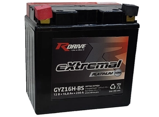 Аккумулятор 16Ач "RDrive eXtremal PLATINUM AGM GYZ16HL-BS" О.П. 150х87х147