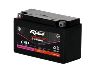 Аккумулятор 6,5Ач "RDrive eXtremal IRIDIUM AGM YT7B-4" П.П. 150х65х93