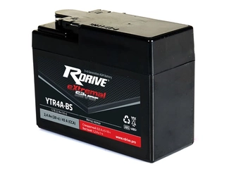 Аккумулятор 2,3Ач "RDrive eXtremal SILVER AGM YTR4A-BS" П.П. 113х48х85