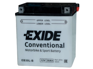 Аккумулятор 30Ач "EXIDE EB30L-B" О.П. 165х130х176